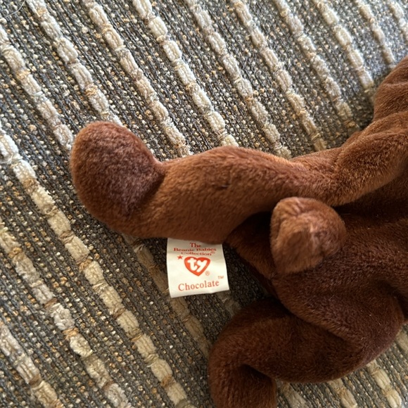 1995 Chocolate Beanie Baby with PE Pellets and Tag Errors - Picture 3 of 4
